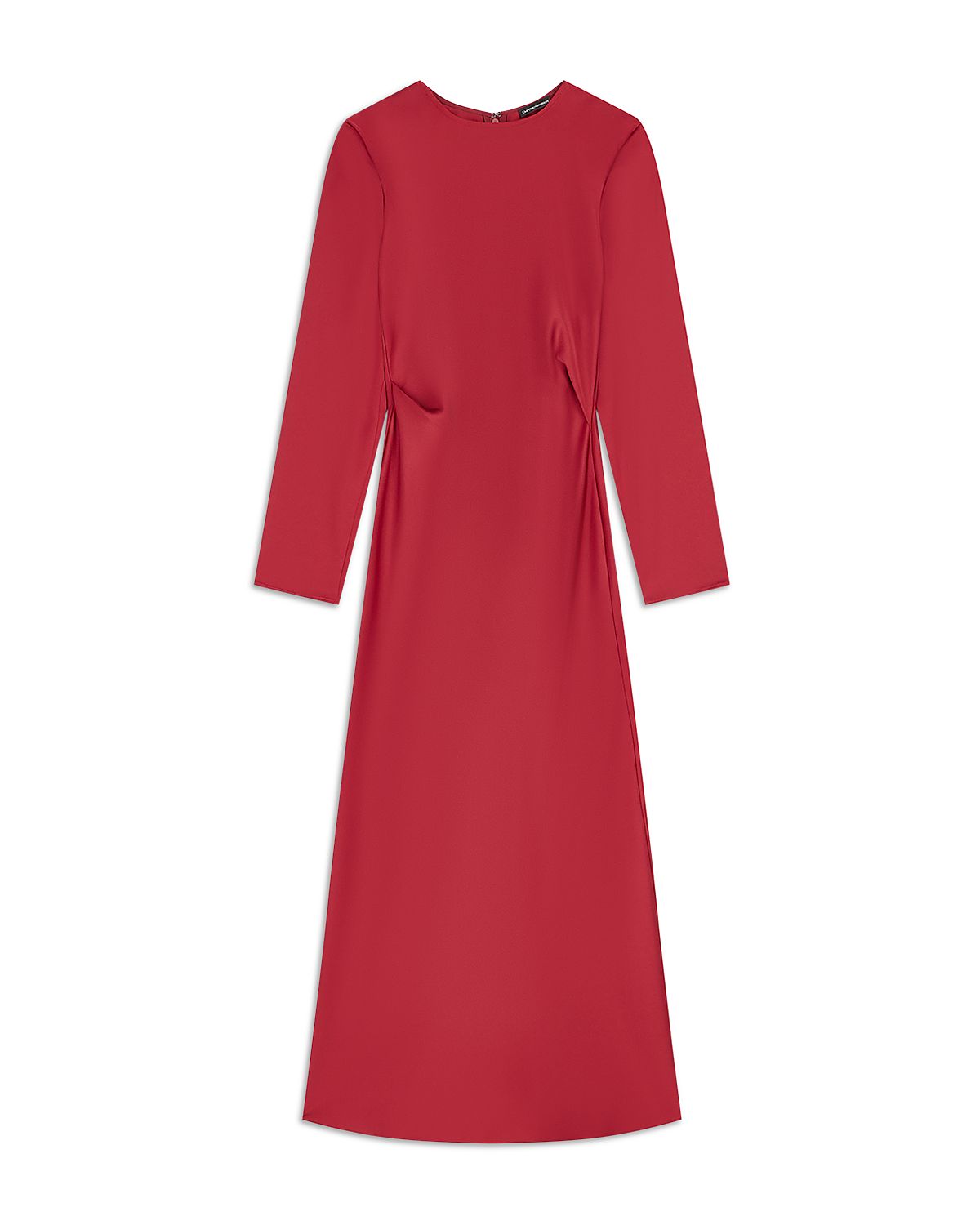 Emporio Armani Techno Twill Gathered Waist Dress