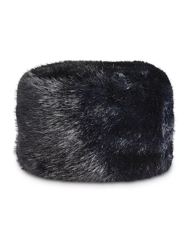 Aqua Faux Fur Pillbox Hat - Exclusive