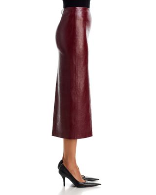 Maeve Faux Leather Slip Skirt - thumbnail 4