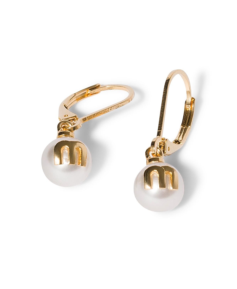 Miu Miu Metal Earrings In Gold