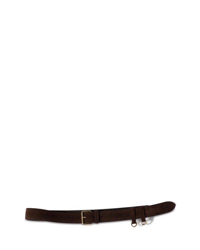 Miu Miu Suede Belt in Brown