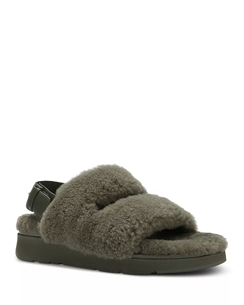 FitFlop Women's Gen-ff Shearling Two Strap Sandals