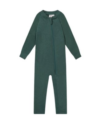 Unisex One Piece Fleece Stretch Asymmetric Zipper Thermal Underwear - Baby