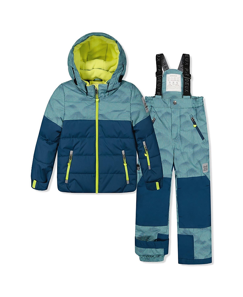 Deux par Deux Boys' Play Jacket & Pants Neckwarmer Two Piece Snowsuit - Little Kid