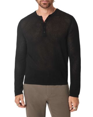 Quinn Cotton Mesh Stitch Henley Shirt