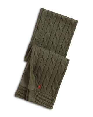 Girls' Cable-Knit Cotton Scarf - Big Kid