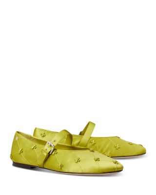 Women's Bunny Knot Silk Satin Mary Janes