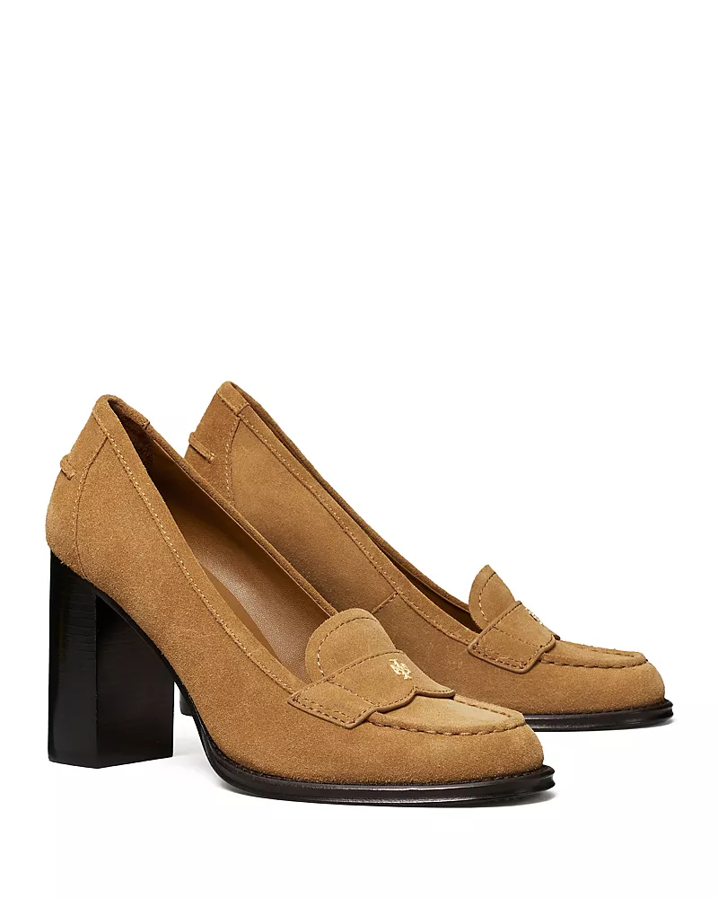 Tory Burch Women's Vintage Suede Heeled Loafers