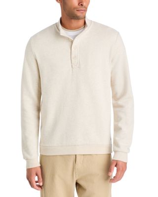 Marine Layer Cloud 9 Cotton Blend Half Button Sweatshirt
