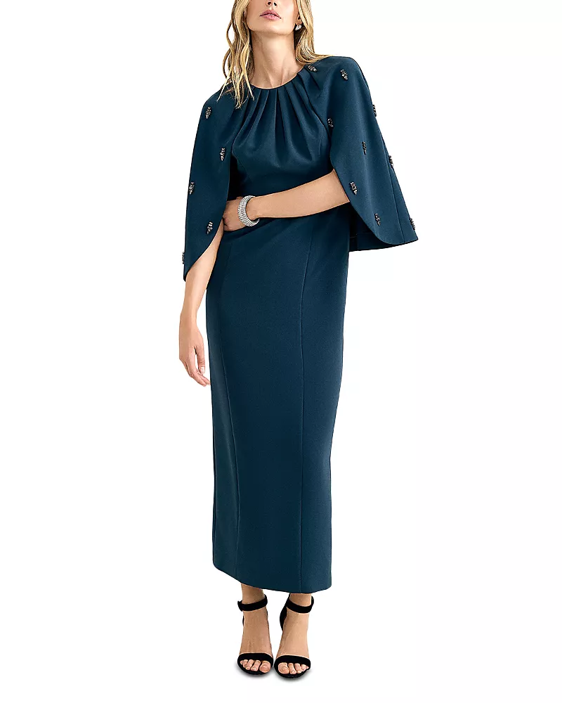 Phase Eight Michelle Jewelled Cape Maxi Dress