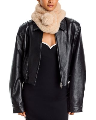 Faux Fur Pompom Scarf