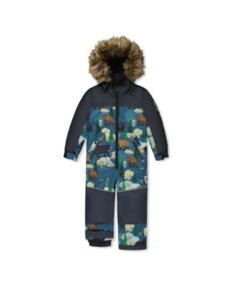 Boys' Discover Bear Detachable Hood One Piece Snowsuit - Little Kid, Big Kid