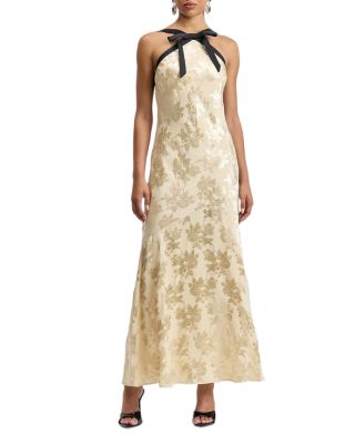 Contrast Bow Maxi Dress
