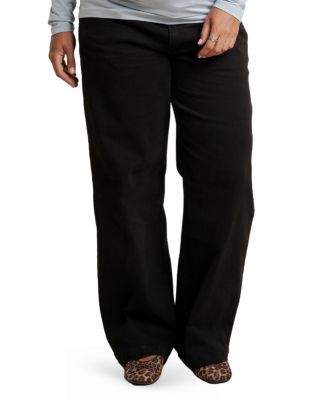  Slouch Under the Belly Boyfriend Jeans in Washed Black