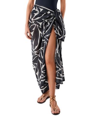 Printed Sarong Swim Cover-Up