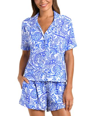 Painted Paisley Short Pajama Set