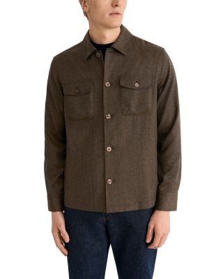 Active Wool Tailored Fit Four Pocket Overshirt
