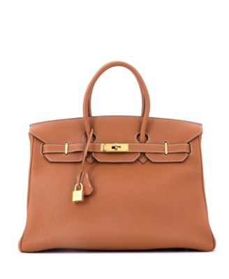 Birkin 35 Handbag Brown Togo with Gold Hardware