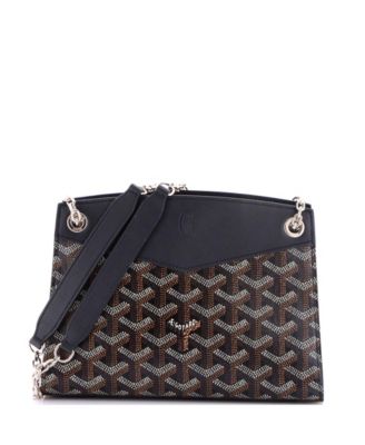 Mini Structured Rouette Chain Shoulder Bag Coated Canvas