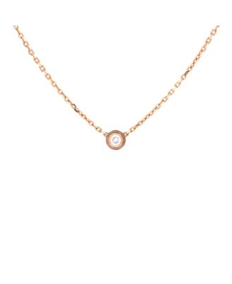 XS Cartier D'Amour Pendant Necklace 18K Rose Gold with Diamond, 16"