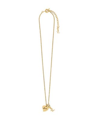 Saint Laurent Cassandre Heart Necklace