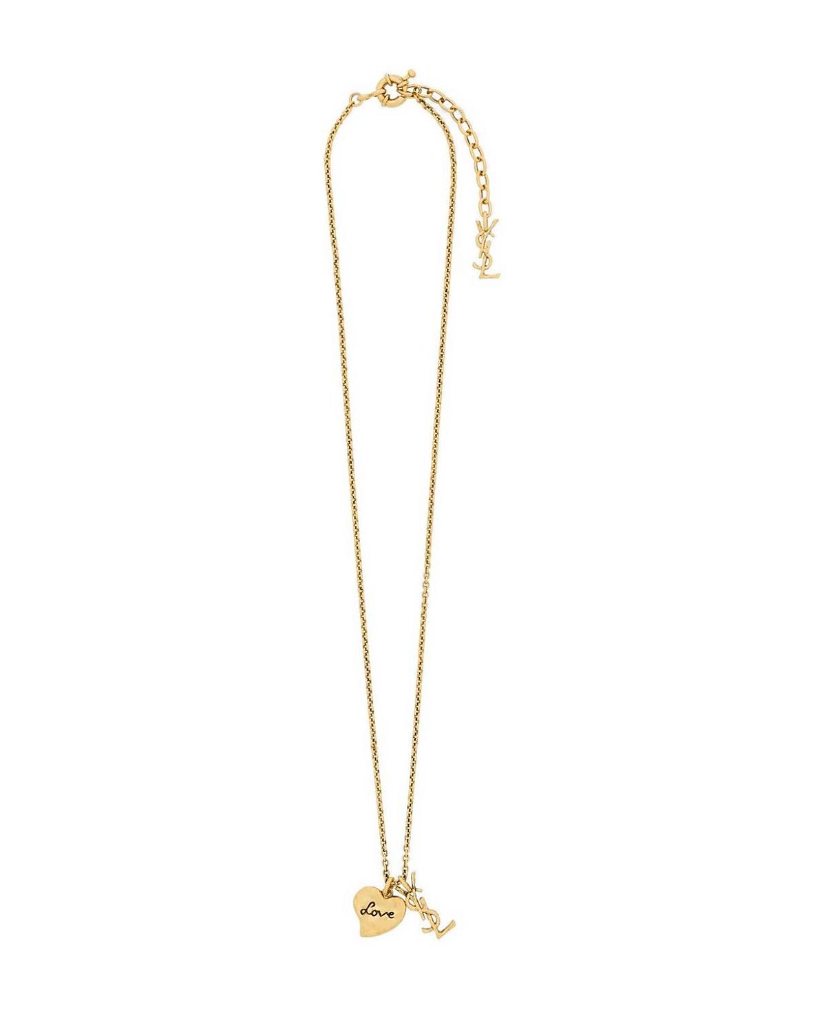 Saint Laurent Cassandre Heart Necklace