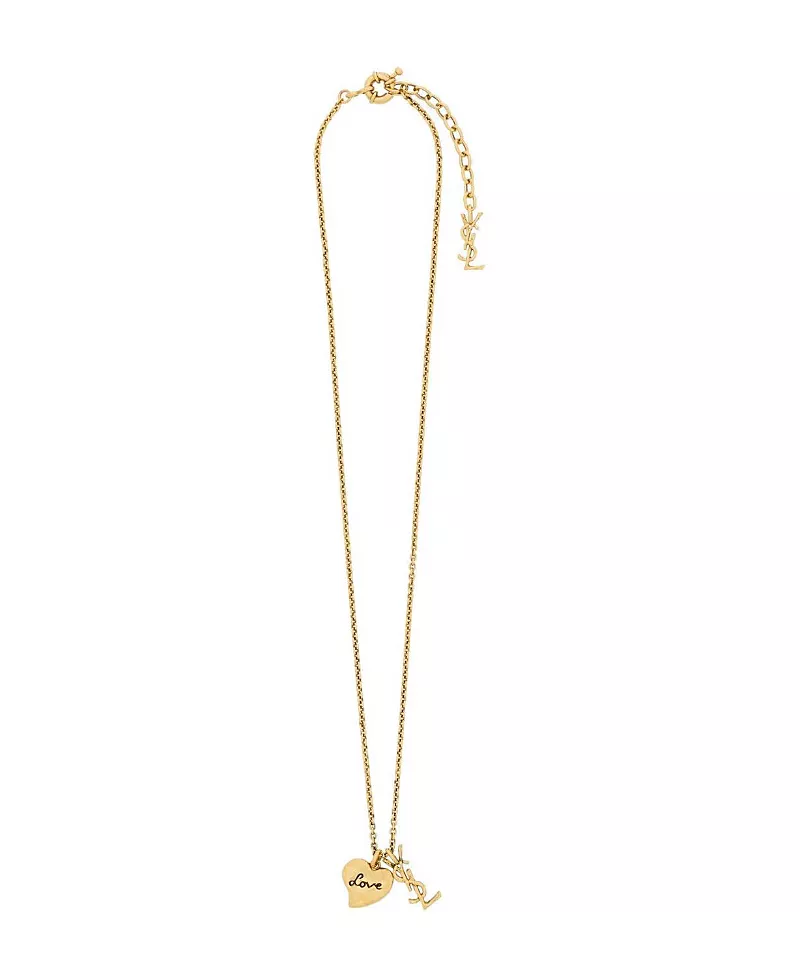 Saint Laurent Cassandre Heart Necklace