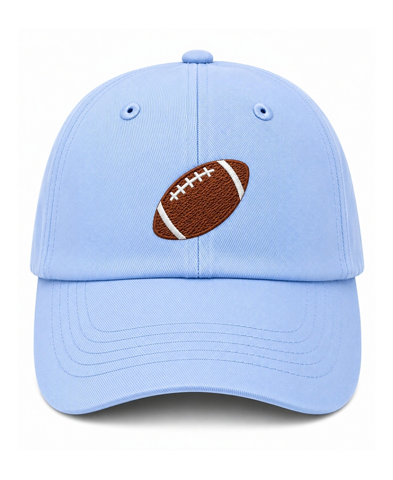 Bits & Bows Unisex Football Baseball Hat In Blue