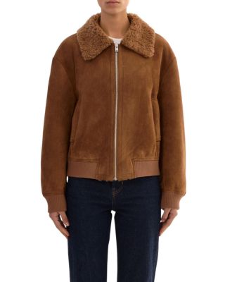 Kyrie Faux Suede Zip Front Jacket