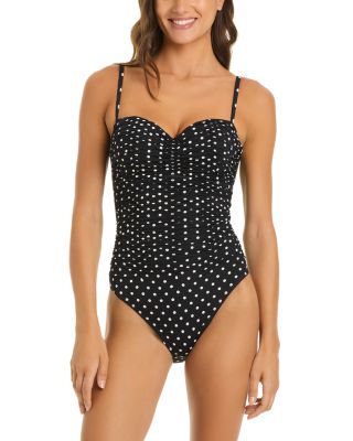 Ruched Waist Sweetheart Neck Swimsuit