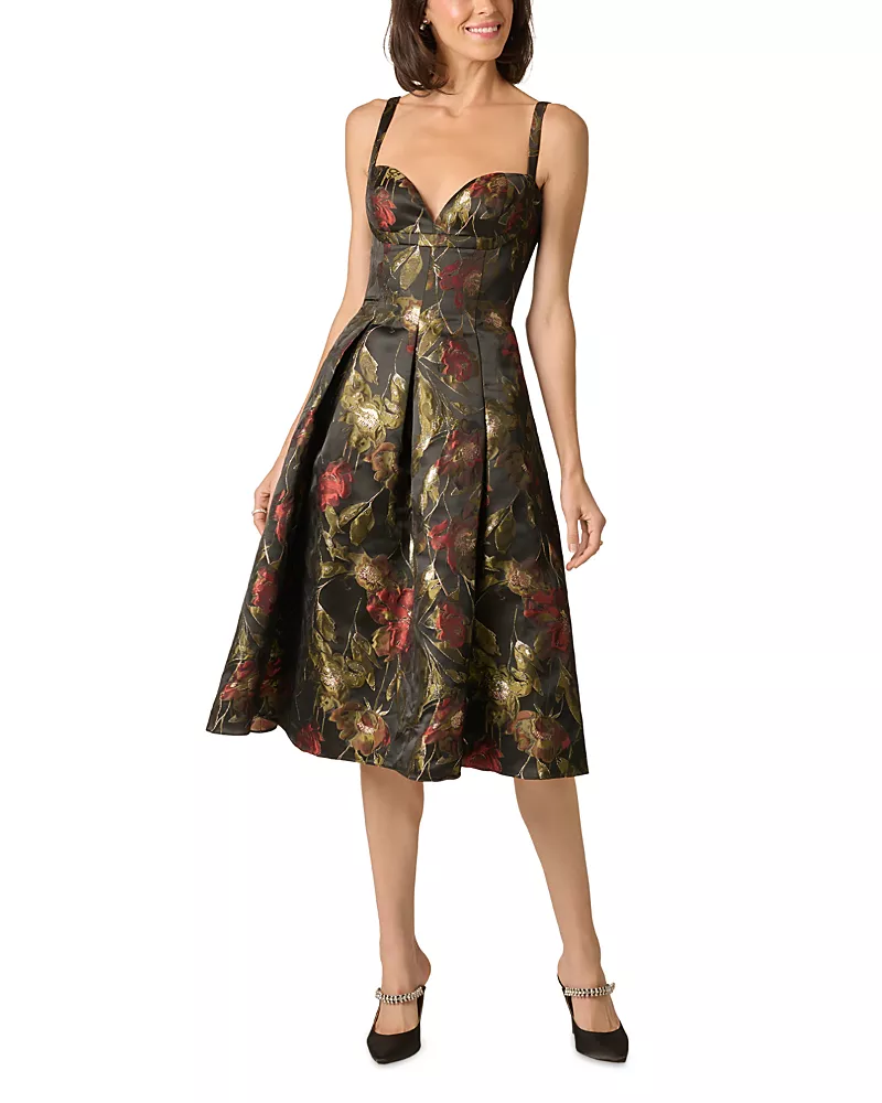 Aidan Mattox Holly Jacquard A Line Dress