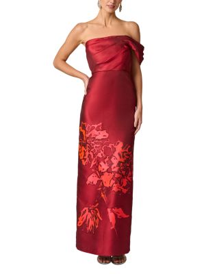 Jacquard Off Shoulder Gown