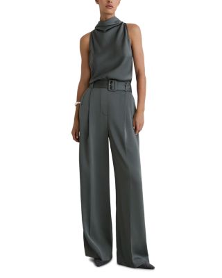 Erica Matte Satin Belted Jumpsuit