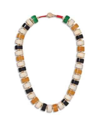 The Stone Slice Collar Necklace, 16" 