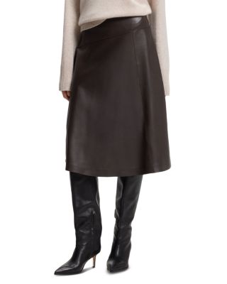 Sekana A Line Leather Skirt