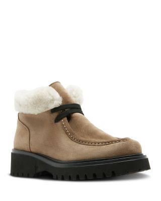 Women's Kinetic Suede & Shearling Ankle Boots