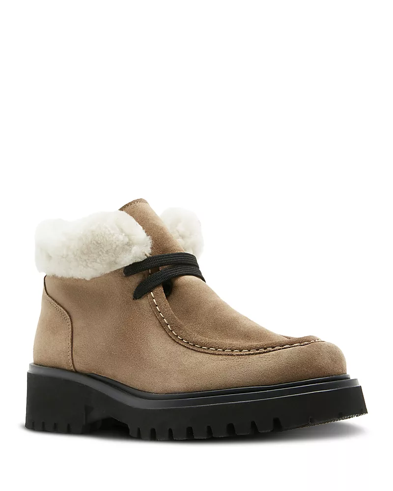 La Canadienne Women's Kinetic Suede & Shearling Ankle Boots