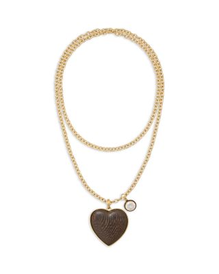 Roxanne Assoulin The Big Simple Wood Heart Layered Pendant Necklace, 26