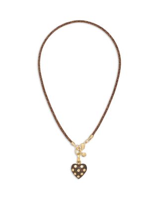 Roxanne Assoulin The Mini Studded Heart Cord Pendant Necklace, 16