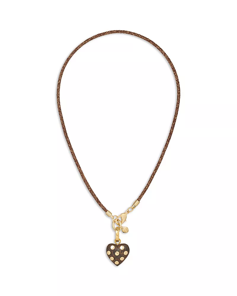Roxanne Assoulin The Mini Studded Heart Cord Pendant Necklace, 16