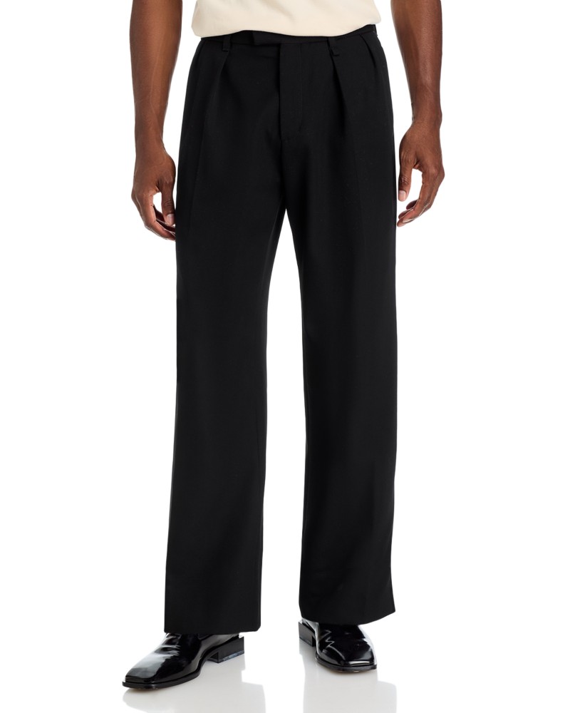 Willy Chavarria Vestimenta Pleated Pants in Black Beauty