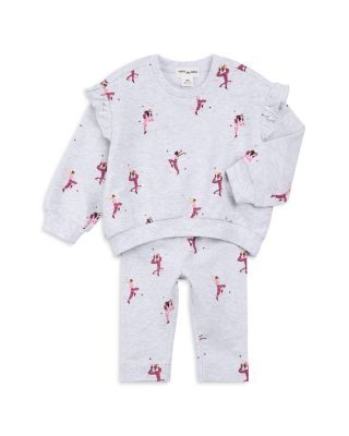 Girls' Dancer Print Cotton Blend Sweatshirt & Leggings Set - Baby