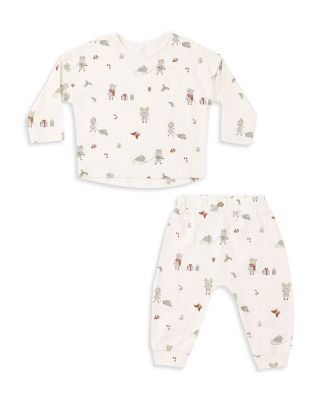 Unisex Holiday Mouse Cotton Long Sleeve Tee & Pants Set - Baby