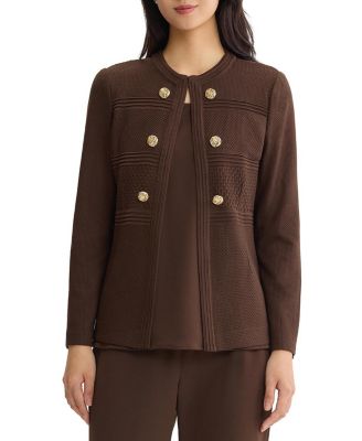 Plus Pointelle Tonal Knit Jacket
