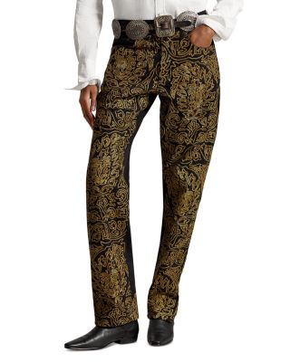 Soutache Relaxed Straight Jeans