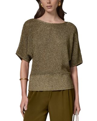 Metallic Drop Shoulder Top