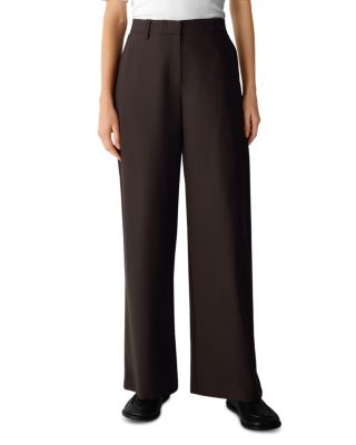 Pleated Cropped Wide Leg Pants