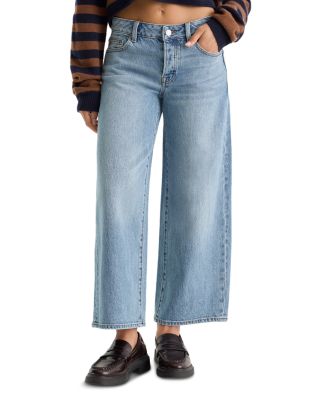 Vintage Mid Rise Wide Leg Ankle Jeans in Zaney