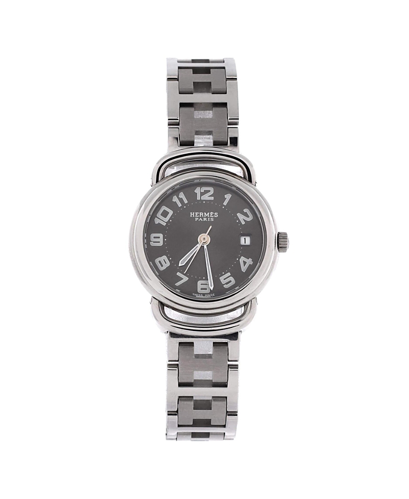 Pre-Owned Hermes Pullman Quartz Watch in Stainless Steel 25mm