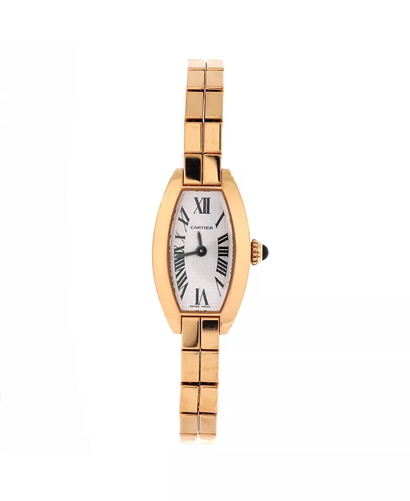 Pre-Owned Cartier Mini Tonneau Lanier Quartz Watch in Gold 16mm